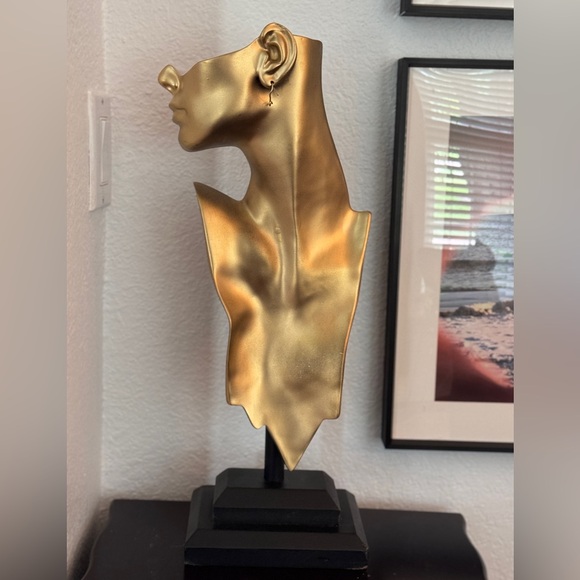 Necklace Earrings Jewelry Display Stand mannequin Head Bust Model Home Decor - Picture 2 of 9